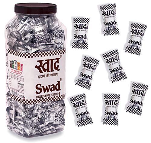 Swad Swad Candy Jar (Digestive & Tangy Indian Masala Flavour Sweet Toffee) Vegan & Gluten Free, 150 Candies Jar