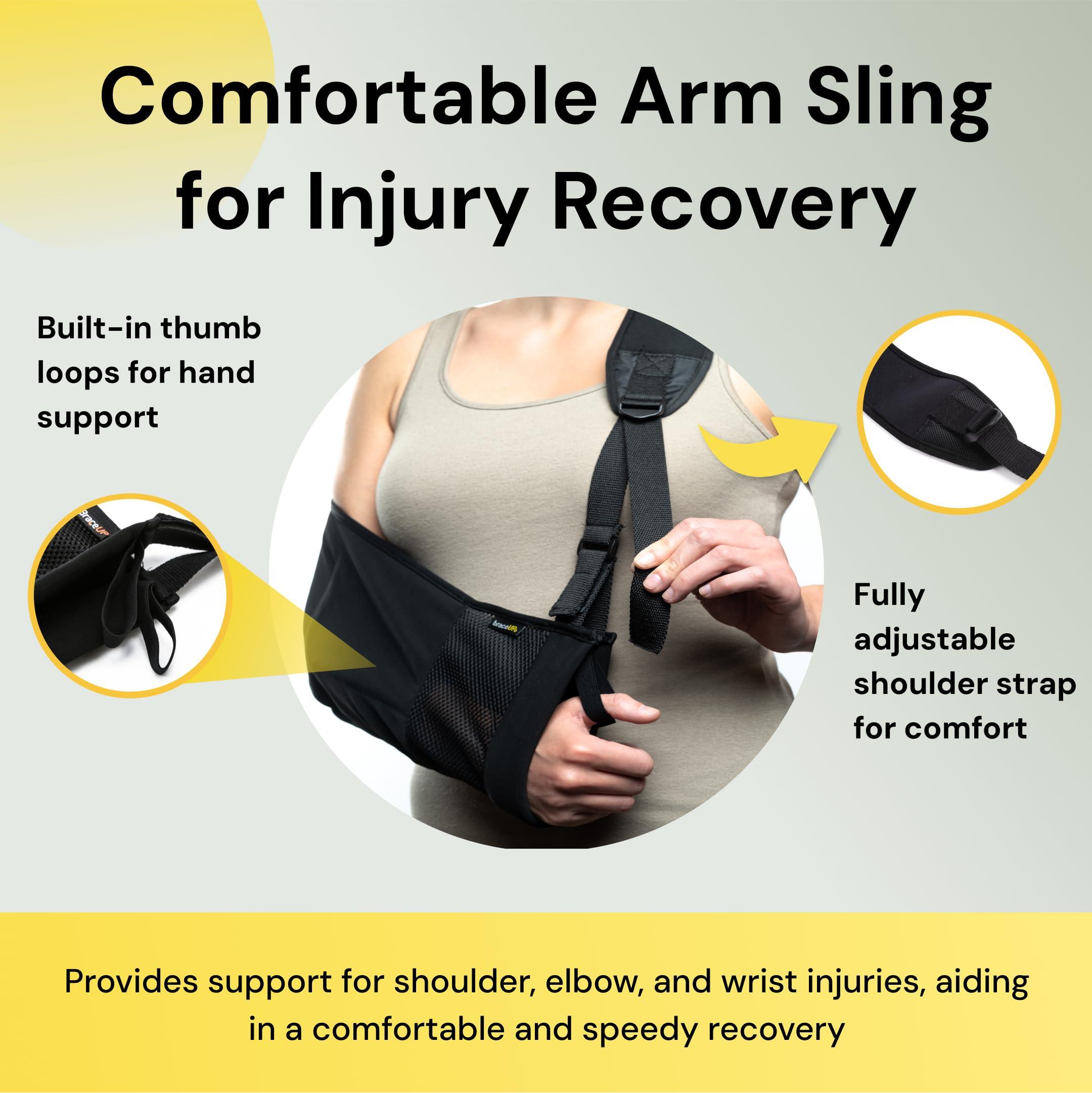 BraceUP BraceUP Arm Sling Adjustable Arm Support for Broken Fractured Arm and Elbow