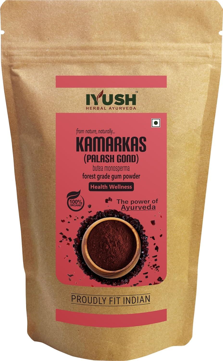 IYUSH IYUSH Herbal Ayurveda Kamarkas Powder | Kamarkas Gondh | Kamarkas Gum | Kamar Kas | Palash Gond Powder | Kamar Kass | Butea Monosperma | 900gm