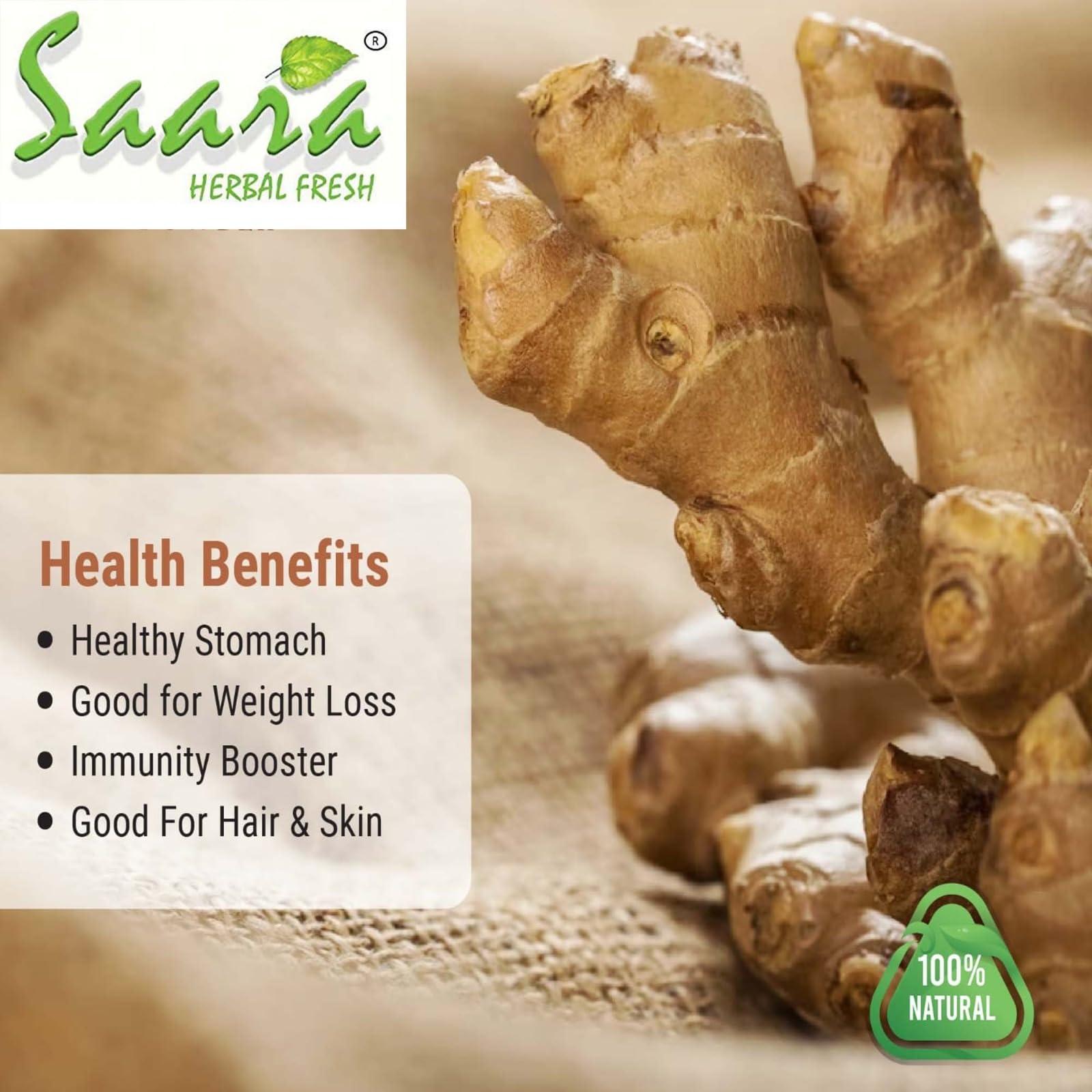 SAARA Saara HERBAL FRESH Sukku Powder, 350g, Sonth, Chukku, Sunth, Sabut Saunth, Dry Ginger Powder, Shunthi Churna, (pack of 3 x 100g, pack of 1 x 50g)
