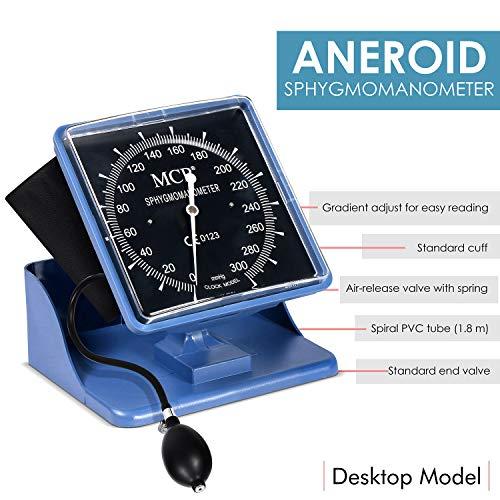 MCP MCP HS-60A ABS DESK/WALL TYPE Square Sphygmomanometer BP Monitor (Blue)