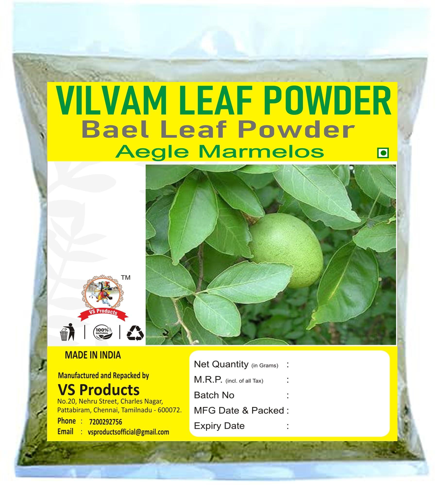 VS Products VS Products Vilvam Leaf Powder, 800g, Bael Leaf, Maredu Leaves, Aegle marmelos, Shreephala Leaf Powder, (pack of 8 x 100g)
