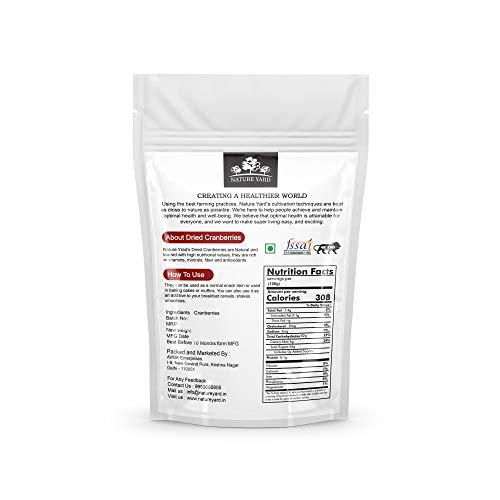 NATURE YARD NATURE YARD Whole Dried Cranberries Dry fruit - 150gm - Naturally Dried without artificial flavor