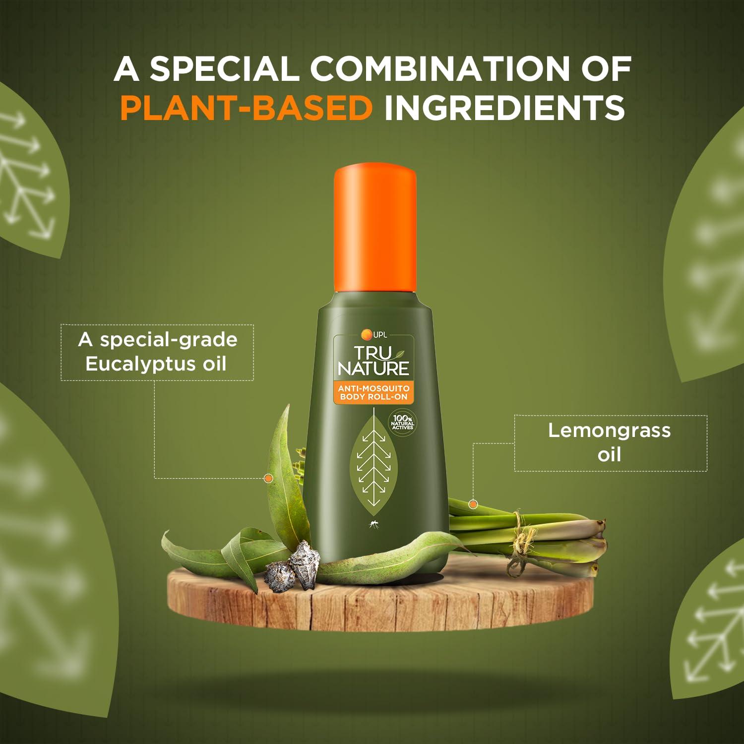 TRU NATURE Tru Nature Anti-Mosquito Body Roll-On | Paediatrician Certified | Powerful Action Powered by Nature| Personal Repellent for Mosquito Protection (8ml)