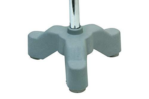 MUBBA MUBBA 3 Leg Walking Sticks Chrome Tripod Cane Three Leg Crutches Grey