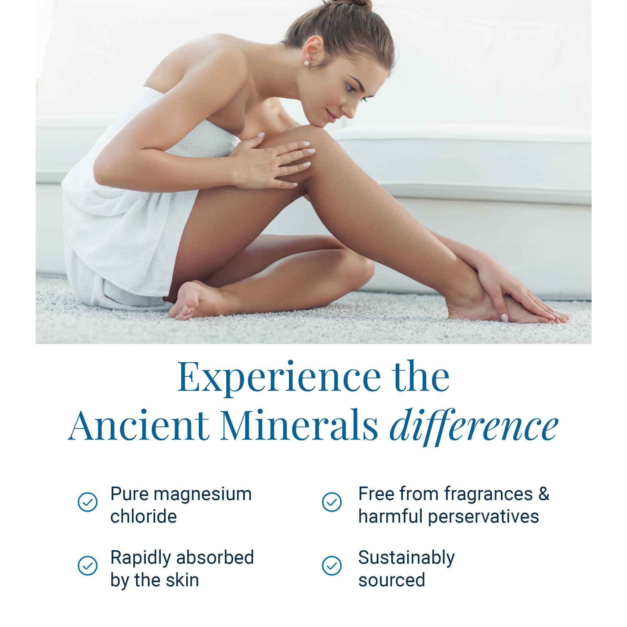 Ancient Minerals Ancient Minerals Magnesium Oil Spray 4 oz. -Pure Genuine Zechstein Magnesium Chloride Supplement - Best Topical Skin Application for Dermal Absorption