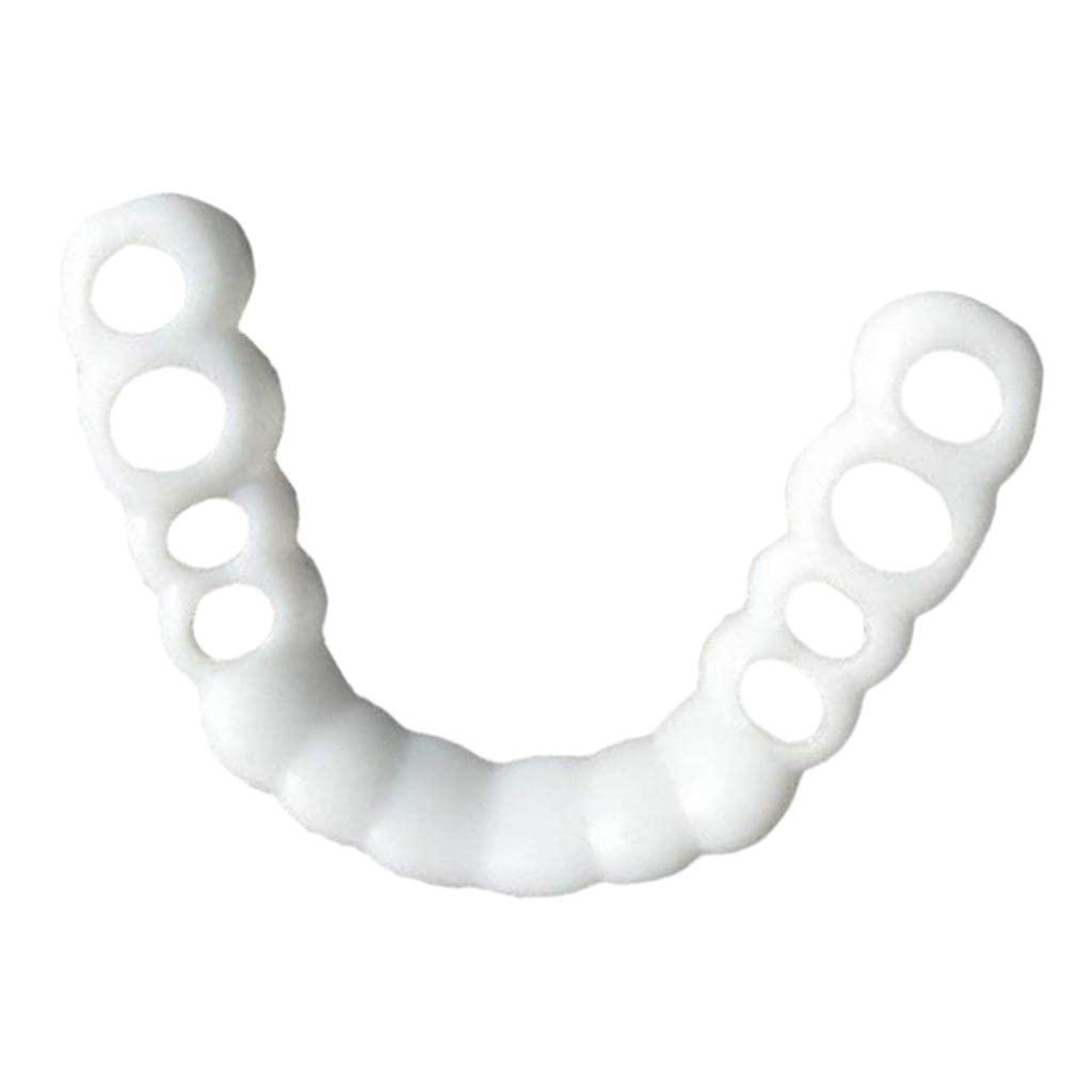 ATORSE ATORSE Silicone Upper/Lower False Teeth Dental Veneers Dentures Fake Tooth Upper
