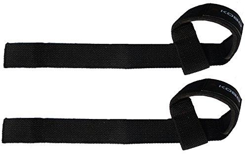 Kobo Kobo WTA-03 Power Cotton Gym Support (Black) & WTB-13 Neoprene Weight Lifting Gym Belt 5.5" Wide for Dead Lift, Squats, Power Lifting and Weightlifting Back Support (Black), Small