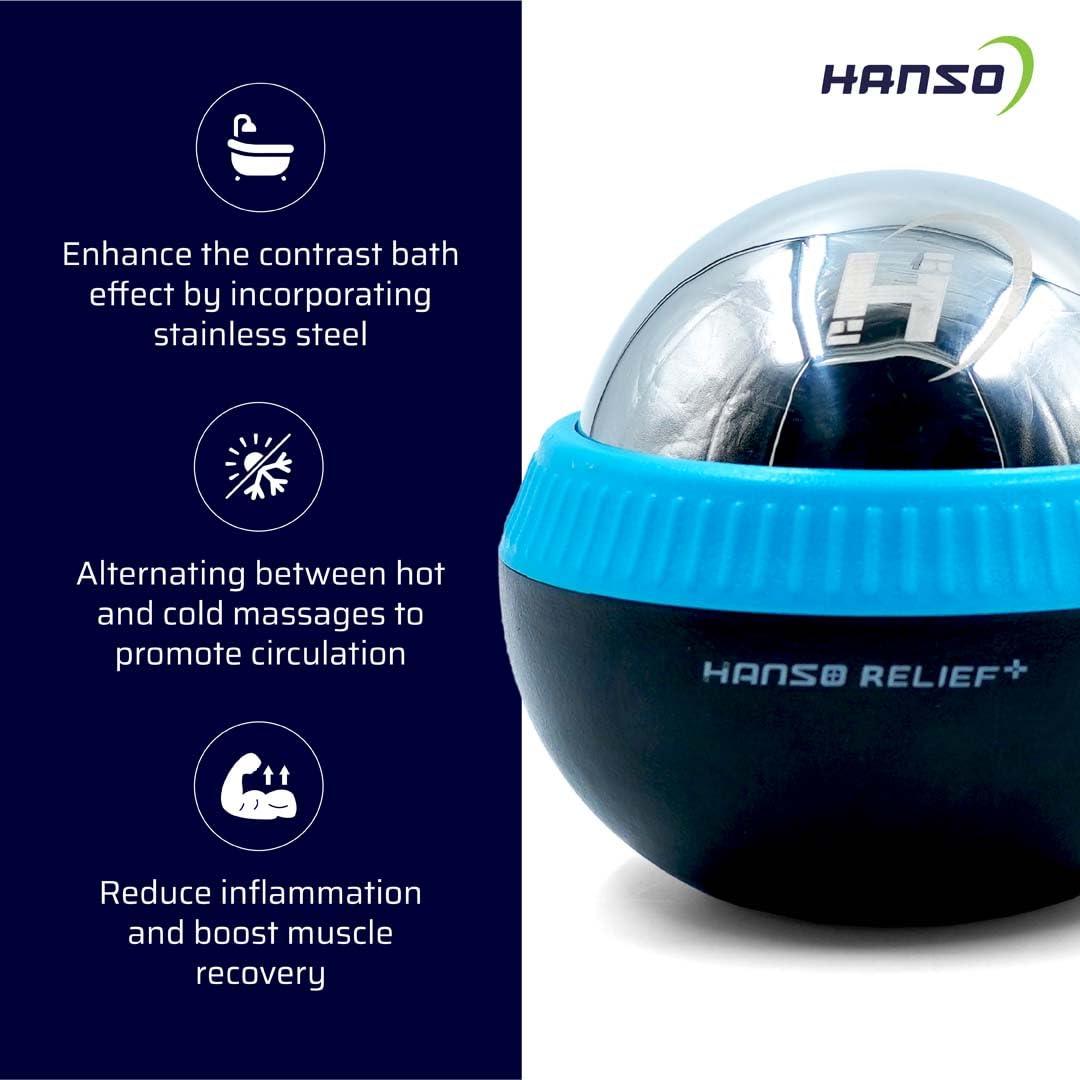 HANSO HANSO Massage ball | Hot & Cold Dual Massage | Enhanced Recovery | Compact and Portable | Increased Blood Flow And Circulation (Massage ballH 70)