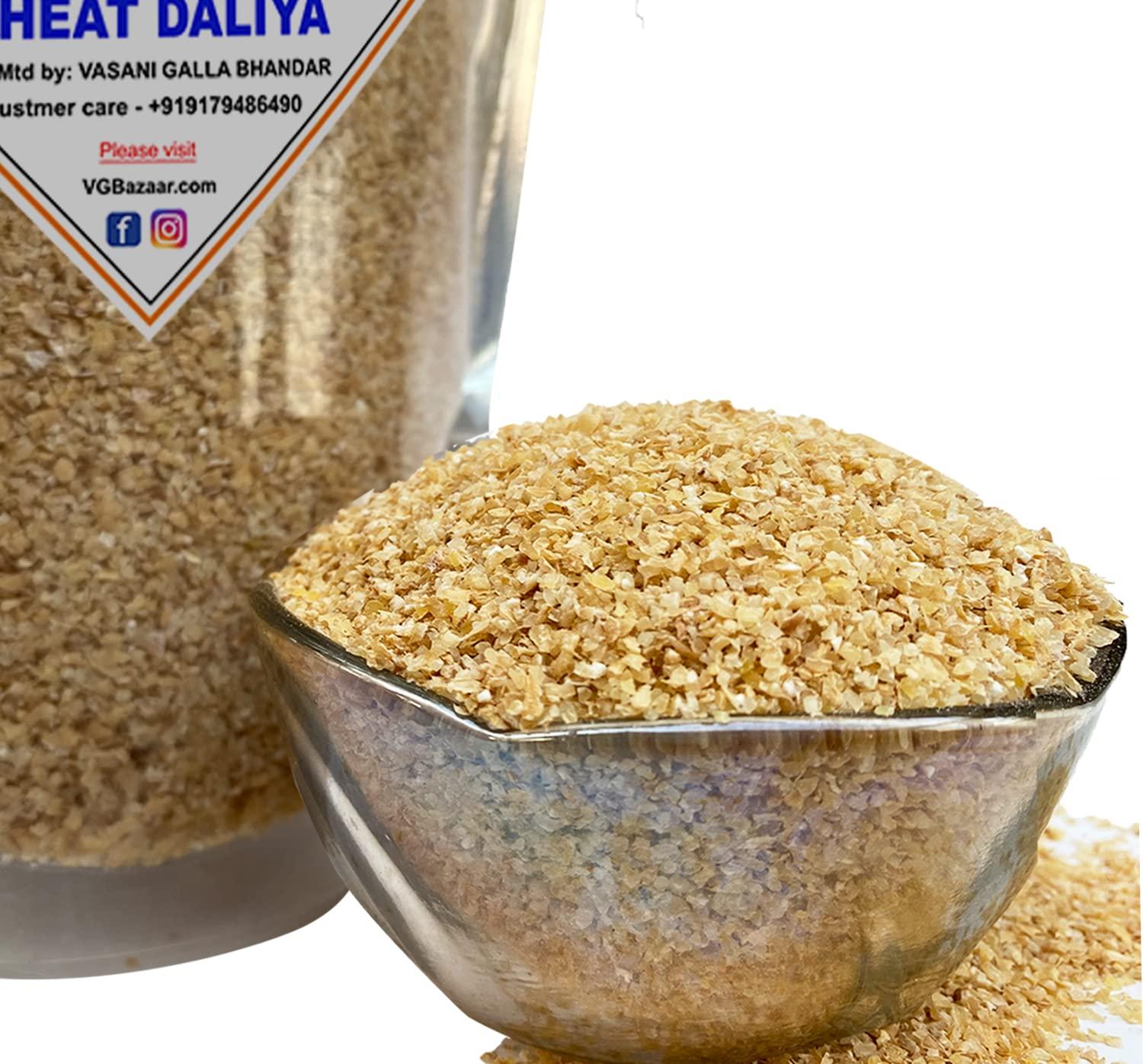 VGBNP VGBNP Vasani-G Natural & Unpolished High Fiber Wheat Dalia (Broken Wheat Daliya) Easy To Cook Wheat Porridge (Gehu Ka Dalia | Crushed Dalia) - 4Kg