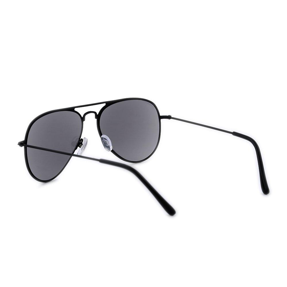 Gudzws Gudzws Sun Full Lens Reading Glasses Readers Sunglasses Classic Outdoor Sports Steel Stainless Black Frame Temple Grey Lens Super Simple Style Unisex +3.00 (Not for Driving)