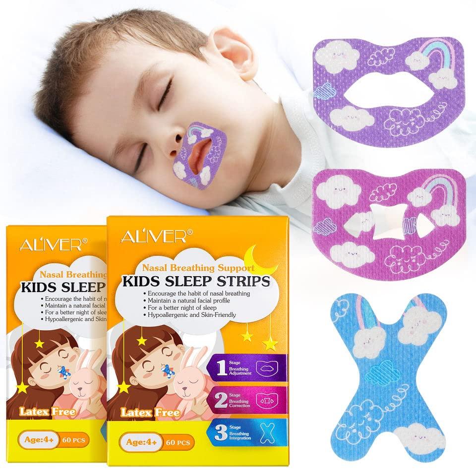 BOXANIA Boxania® 60 Pcs Mouth Tape 3 In 1 for Sleeping and Reduced Snoring Tapes Anti Snoring and Less Mouth Breathing Gentle Mouth Tape for Kids