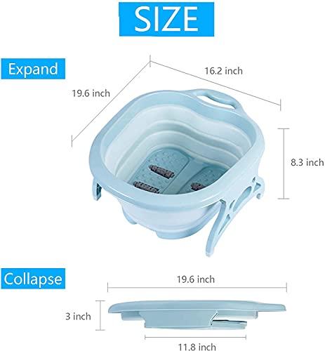 MAHVIW MAHVIW Foot Soaking Bath Basin | Pedicure Foot Spa Massager | Plastic Foot Tub for Soaking Feet | Cold & Hot Water Foot Massaging Bucket for Women & Men (Multicolour)
