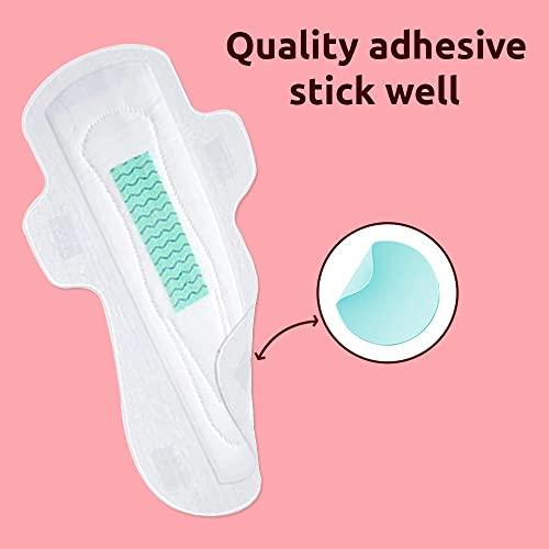 Snowy Snowy Maxi Extra Large Anion Soft Cotton Cover Pads, Large Pads for Heavy Flow, Cotton XXL Sanitary Pads, Anion Strip in Pads, Pack of Two (16 Pads)