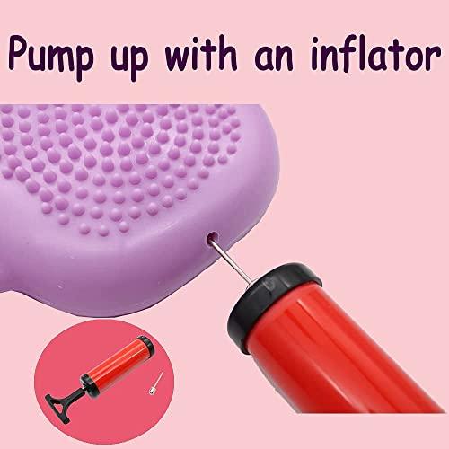 Marrone Marrone Inflatable Stepper, 2 in 1 Balance Stepper, Inflatable Stepper for Women PVC Massage Dots Wobble Balance Cushion Board Foot Peddle Exerciser ( Multi )