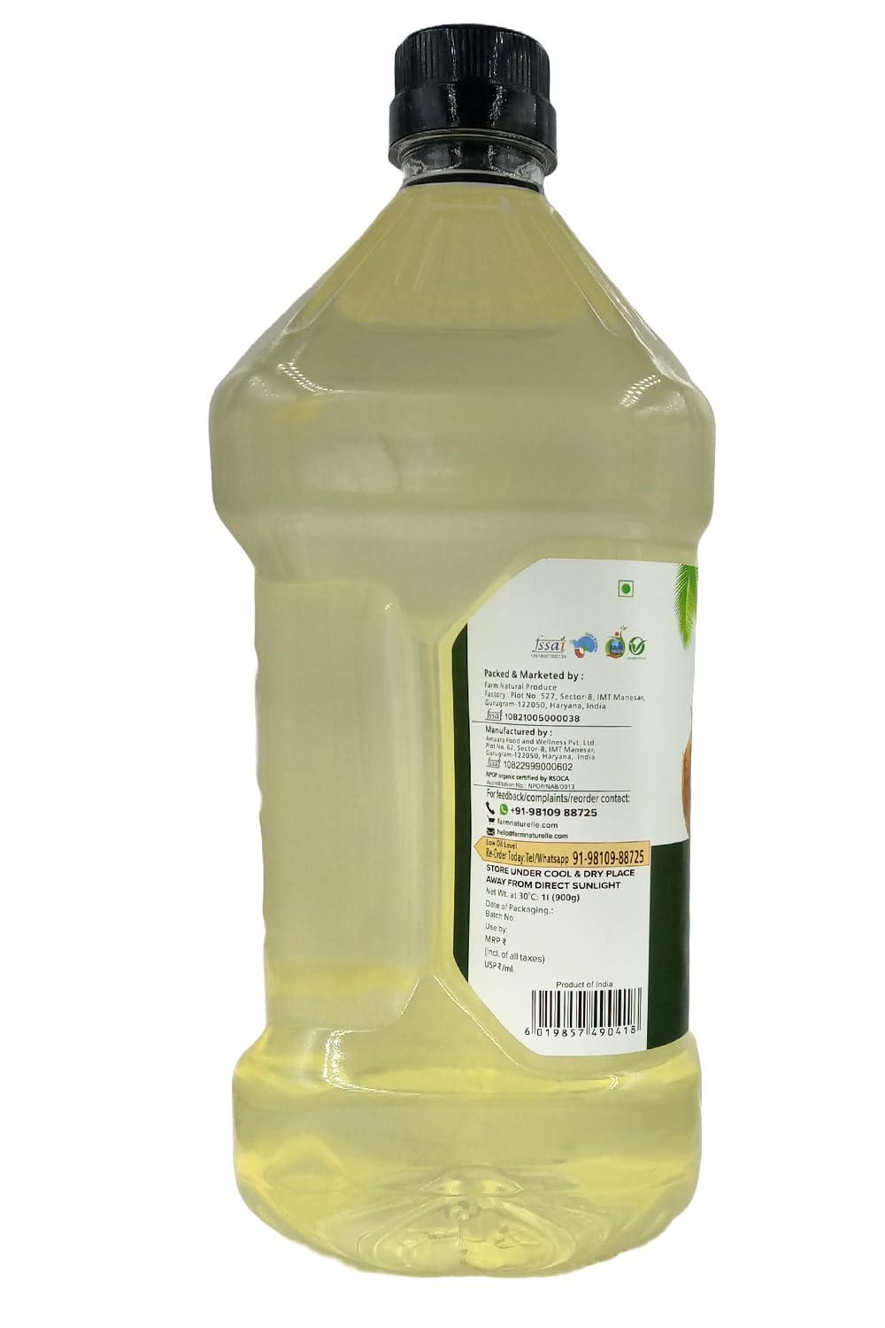 WOW Cooking Oils WOW COOKING OILS Certified Organic Virgin Cold Pressed Organic Coconut Cooking Oil (2 Ltr X 2)