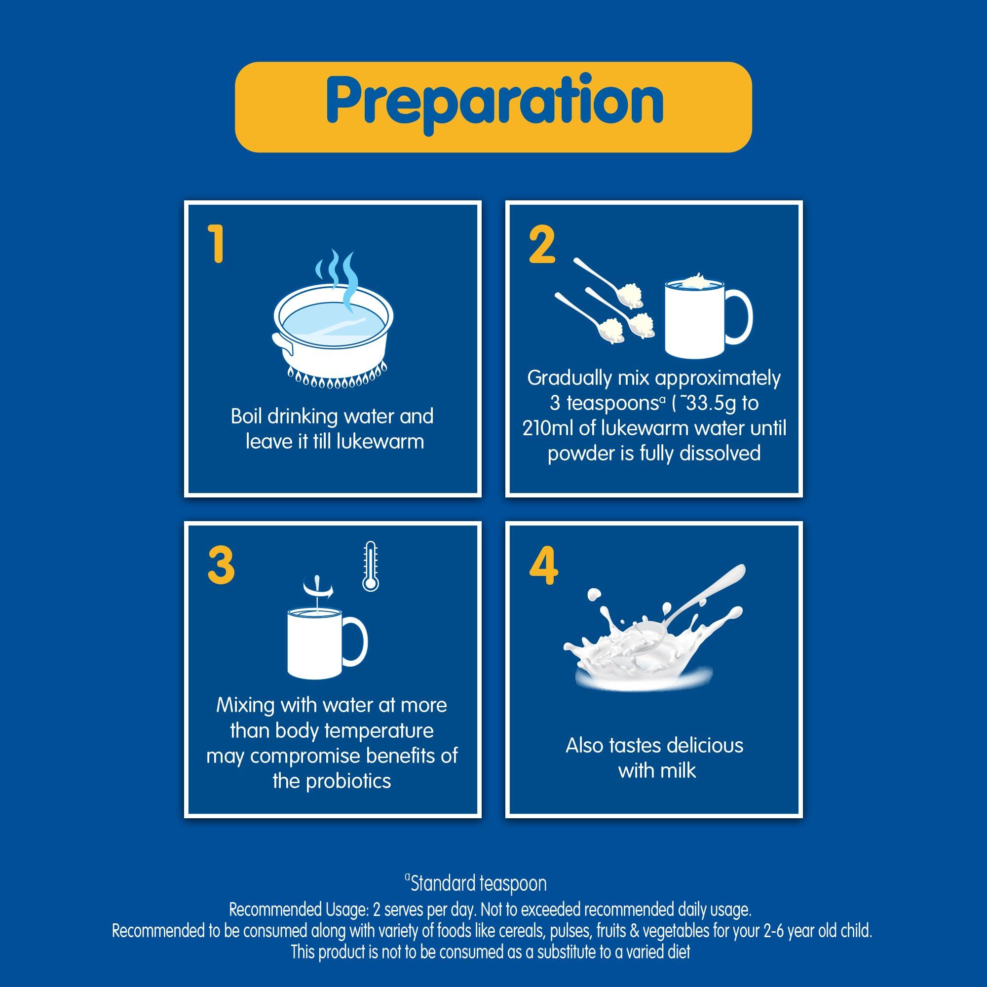 Nestle LACTOGROW Nestle LACTOGROW Nutritious Milk Drink Powder | Biscuity Vanilla Flavour (2-6 Years), (Pack Of 2), 800g, Bag-In-Box Pack