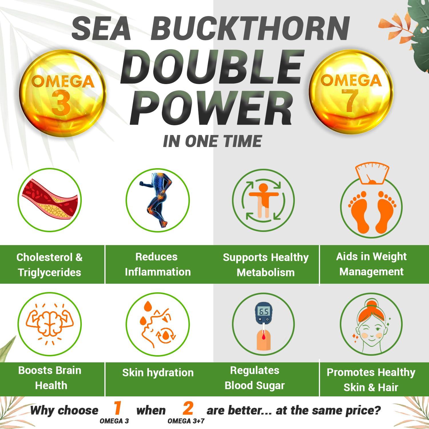 Ayuzera Ayuzera Himalayan Sea Buckthorn Pulp 300ml | Plant Based Vegan Omega 3, 6, 7 and 9 | Vegetarian Liquid Supplements | No Fish Oil | Veg, Natural & Organic | Makes up to 50 Glass Juice | Rich in Omega 7, Antioxidants, Vitamins | (900ml Pack Of 3)