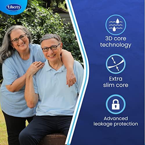 Liberty Liberty Eco Adult Diaper Pants, Medium (M) Size, 20 Count, Waist Size (61-115cm | 24-45 inches), Unisex, High Absorbency, Leak Proof, Overnight Protection, Pack of 2