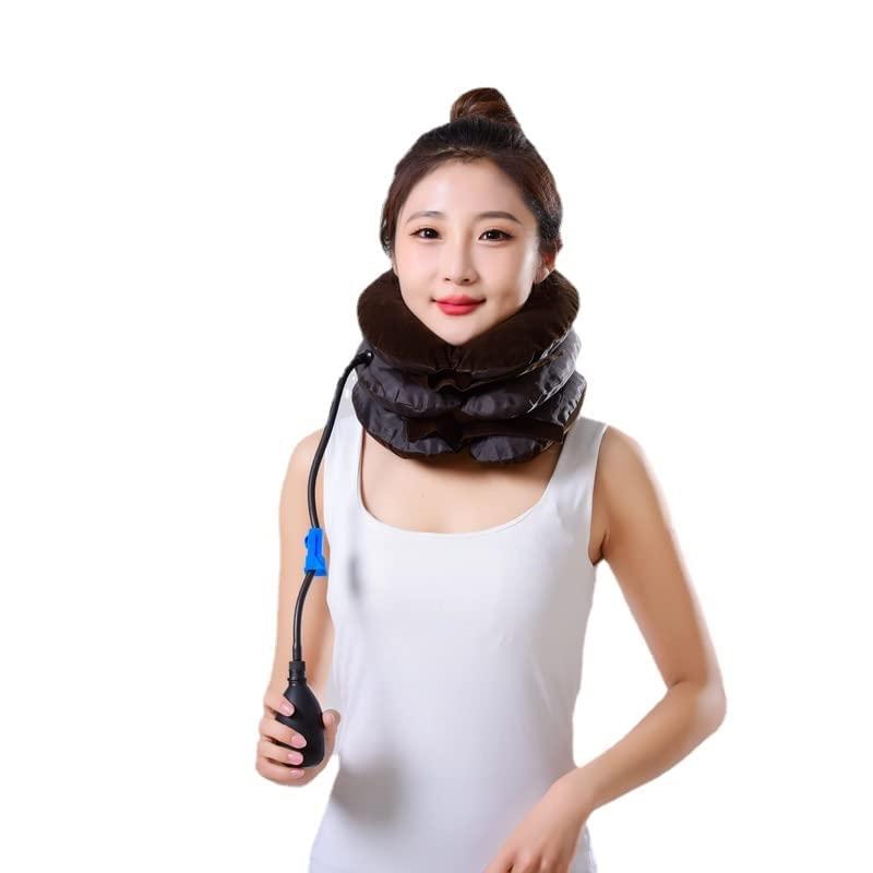 4beauty Therapy 4beauty Therapy Cervical Neck Traction Belt 3 Layer Effective & Fast Pain And Stress Relief Neck Pain Inflatable Neck Stretcher Collar for Men and Women