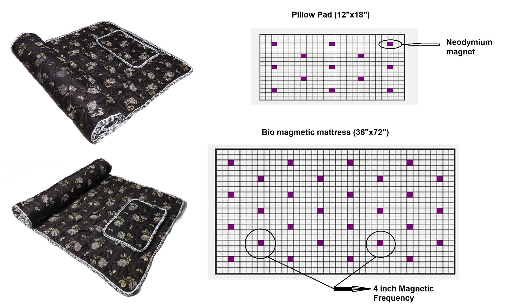 4us Lifecare 4us Lifecare Magnetic Field Therapy Cotton Single Bed Bio Magnetic Brown Mattress (3x6 Feet.)