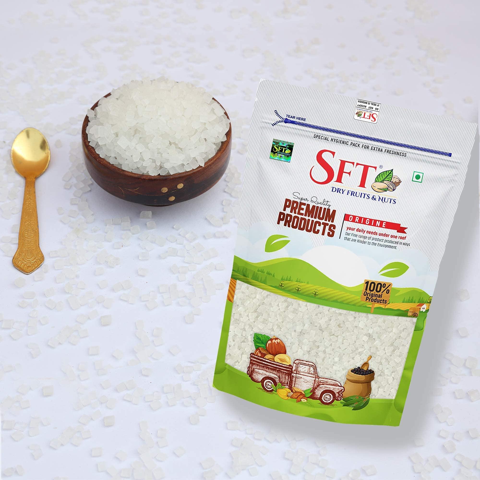 SFT SFT Mishri Dhaga, Sugar Thread (Dhaga Mishri) Candy Thread 1 Kg & SFT Sugar Diamond Fresh (Mishri Dana) Sugar Crystals Small 1 Kg