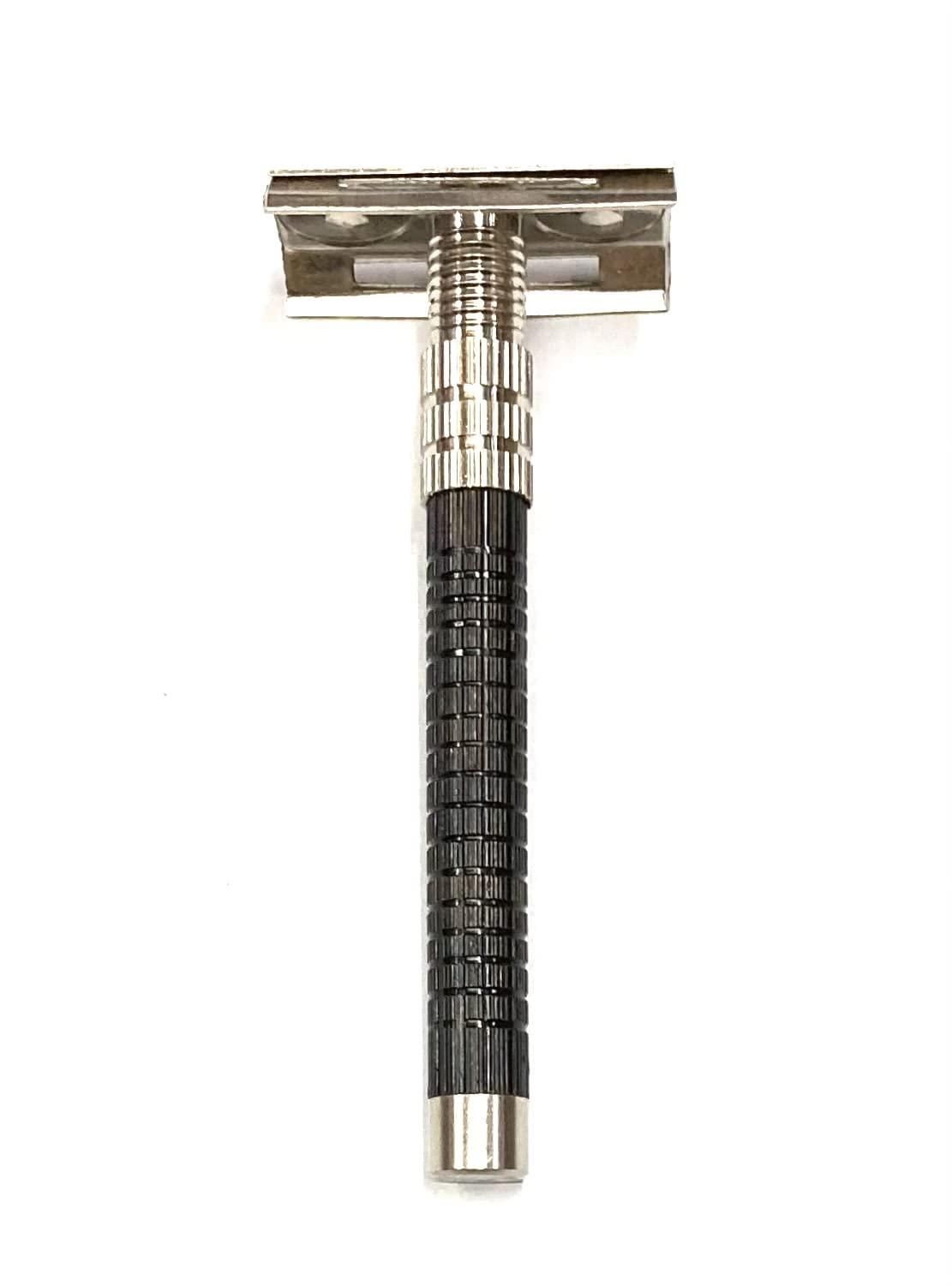 Ashoka Ashoka Double Edge Brass Safety Razor (A-230) Black