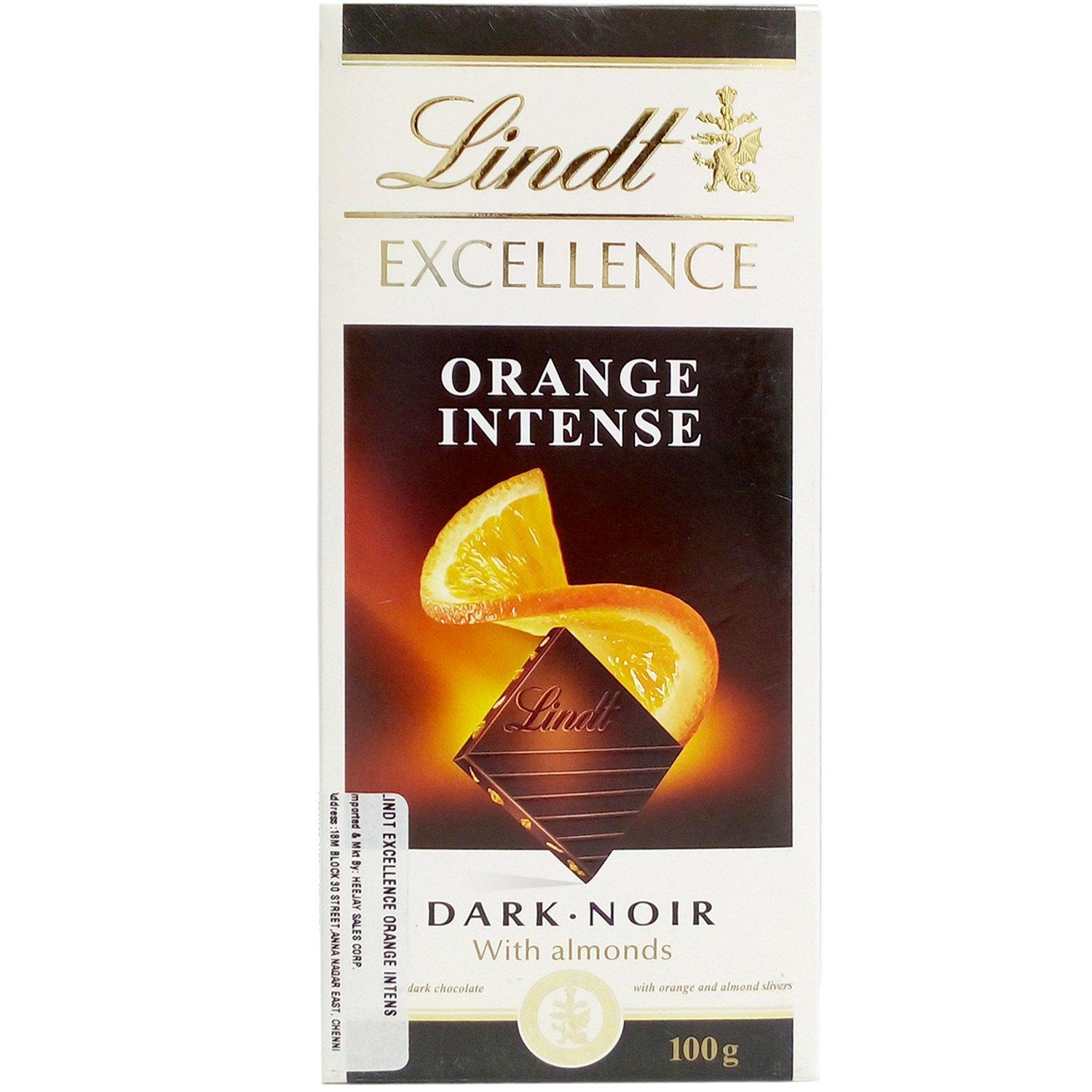 Lindt Lindt Dark Chocolate - Excellence Orange Intense, 100g Carton