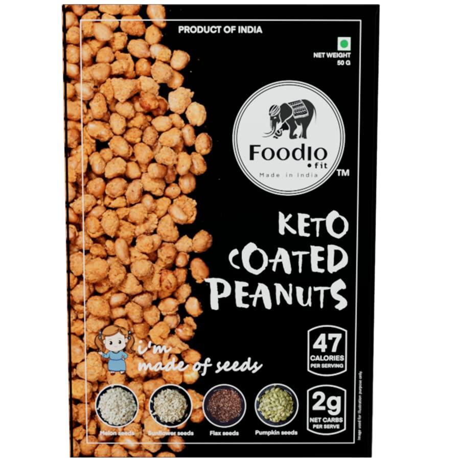 Foodio.fit Foodio.fit Keto Coated Peanuts Ready to Eat Peanuts | Healthy Snacks |Perfect Tea Snacks |Roasted Masala Peanut Namkeen |Chilly Coated Peanut