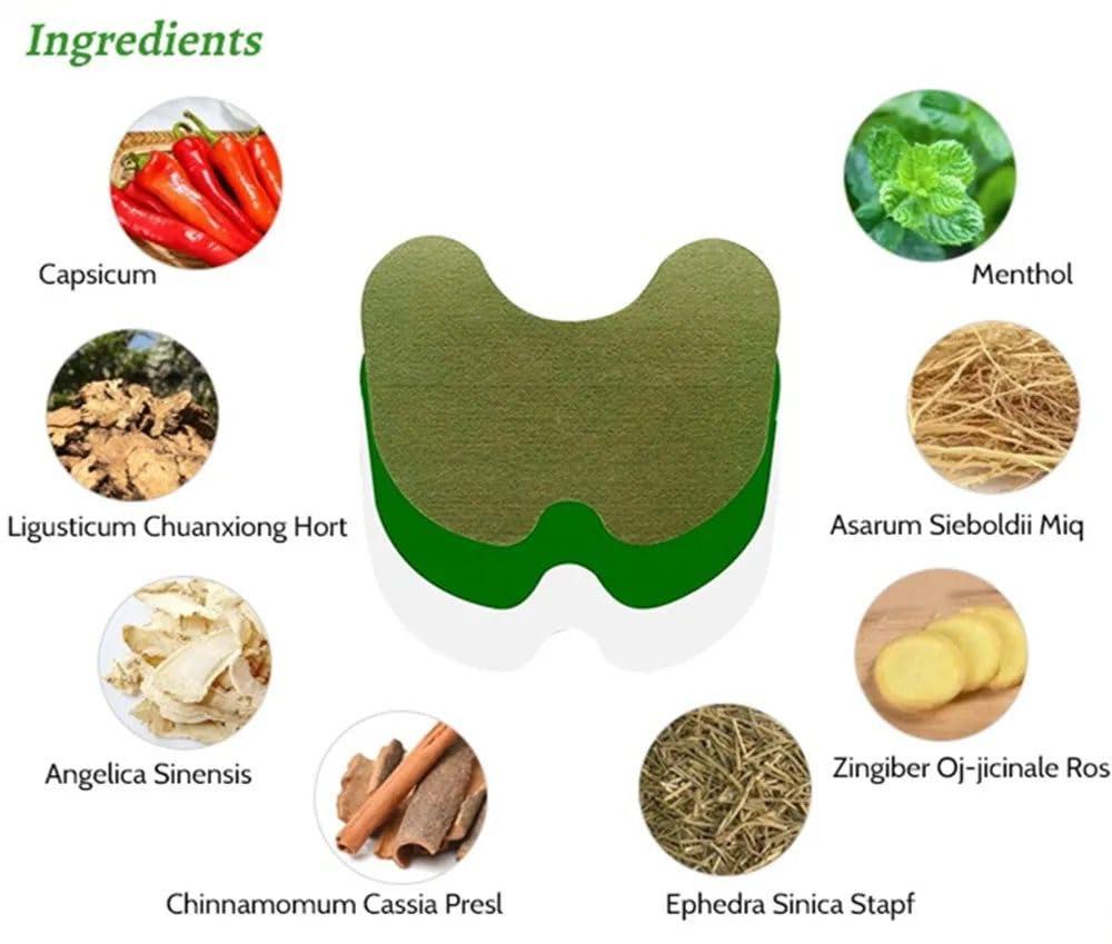 Abgrow Abgrow 100% Natural Knee Pain Relief Patches - Heating Herbal Patches for Back, Shoulder, Neck, Joints - No Side Effect (Pack of 10)