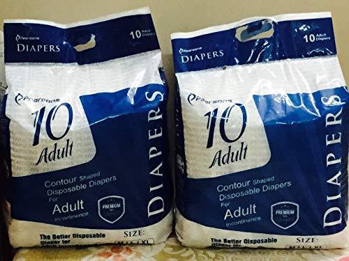 PEARSONS PEARSONS Adult Diaper Contour Shaped Disposable Diaper for Adults X-Large-10 Pcs