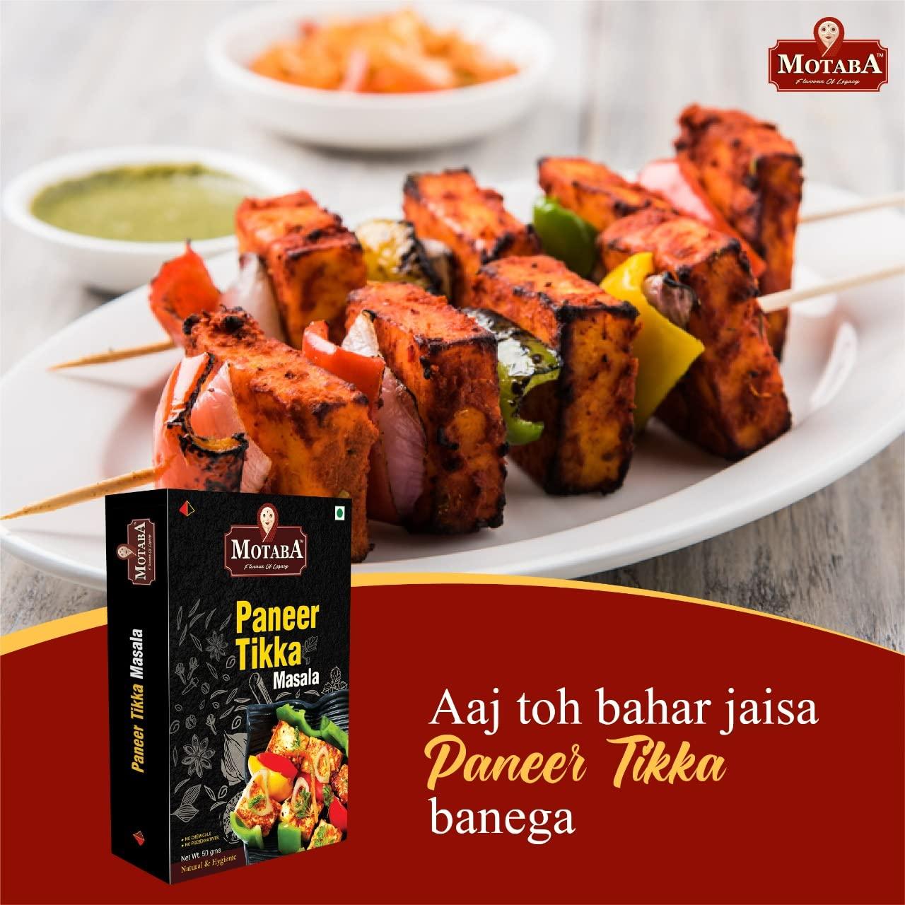 MOTABA Motaba Paneer Tikka Masala- 100Gram | No Artificial Additives and No Pesticides | Spice Mix | Easy to Cook- (100 Grams, Pack of 1)