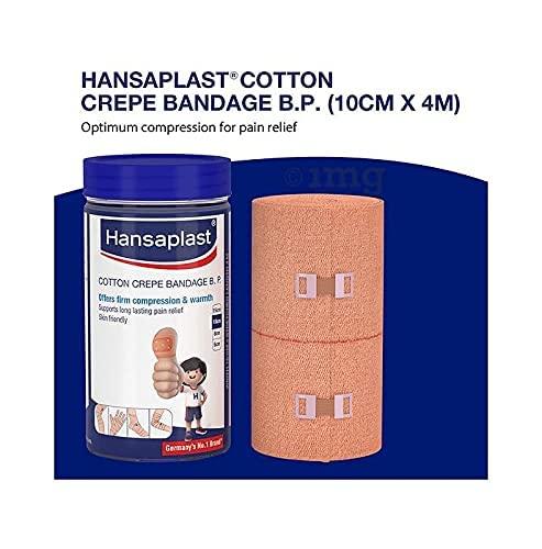 Hansaplast 1 pc of 10cm *4m Hansaplast Crepe Bandage+1 pc of 2.5cm*9.14m Fixation Tape