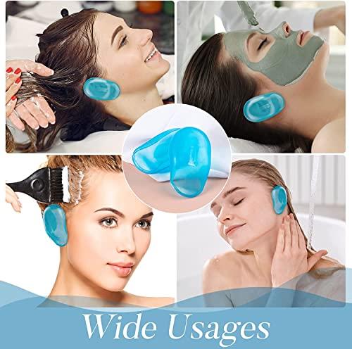 Estink Estink 2pcs Ear Cover Protector, Blue Ear Guard Waterproof Ear Cover For Shower Hairdresser Ear Protectors for Salon Home Use 1.8x3.1in