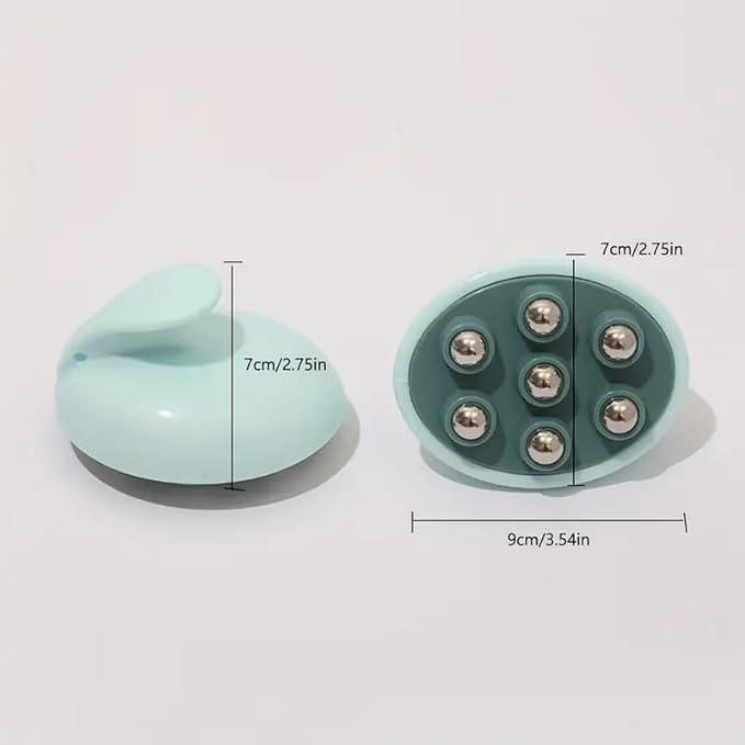 OZKET OZKET Round Shaped Massage Glove,Manual Glove Massager with 7 360-degree Magnetic Roller Balls,Hand Held Deep Tissue Manual Massager for Full Body Massage (Multi)(Pack of 1)