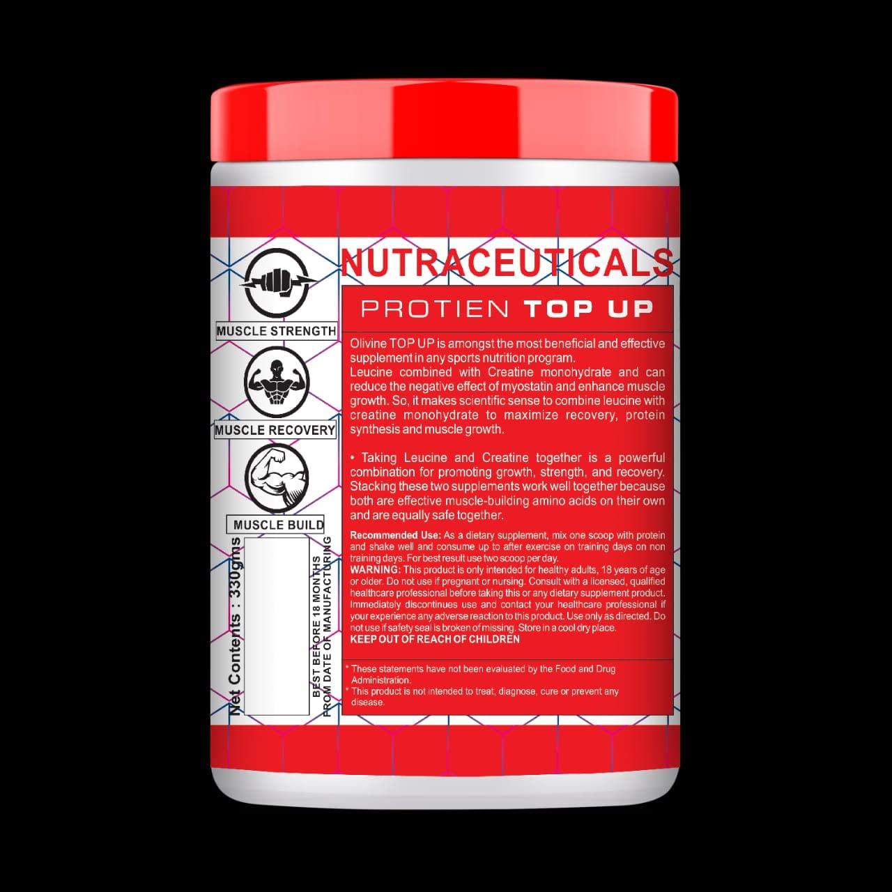 Generic Olivine Nutrition Protein Top-Up 330g | Mass Powder Ultimate Muscle Building Formula for Muscle Support