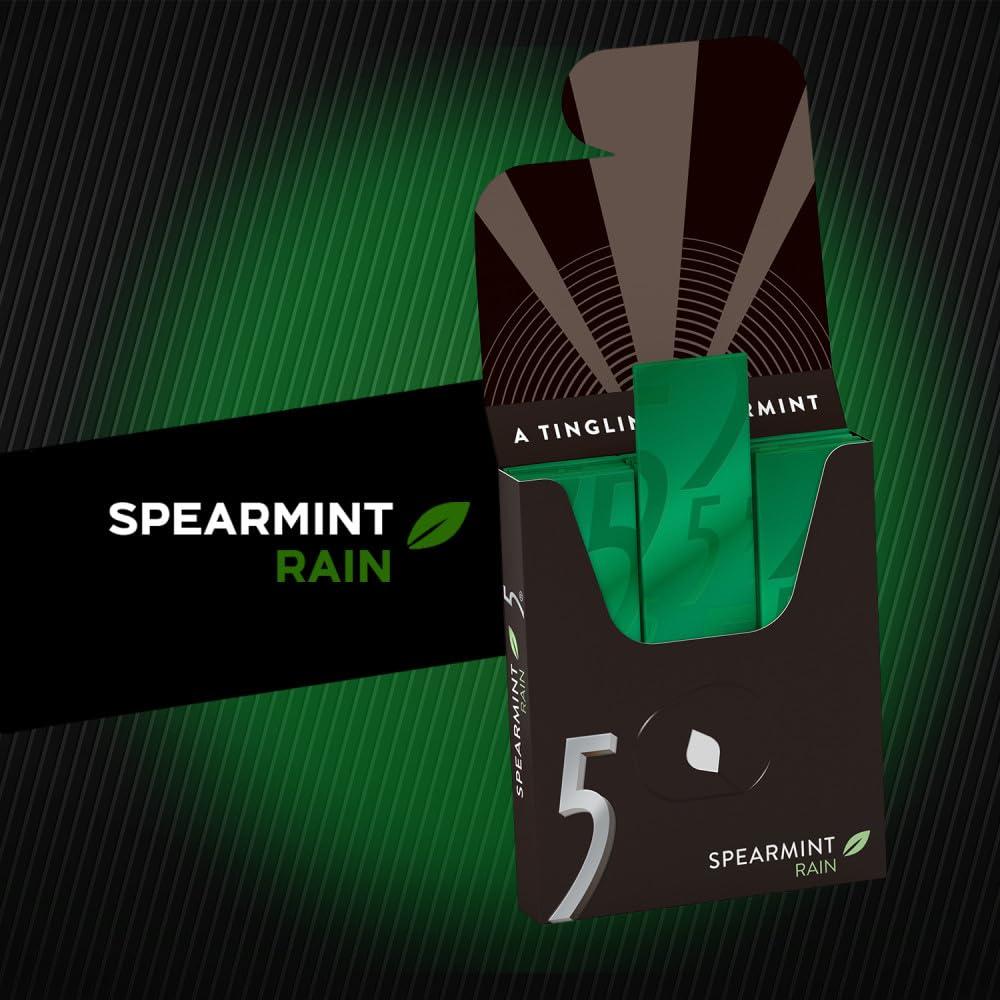 Five 5 5 GUM Five 5 Focus Sugar Free Gum Spearmint 15 Piece Pack (Pack Of 10) Spearmint/10 Count
