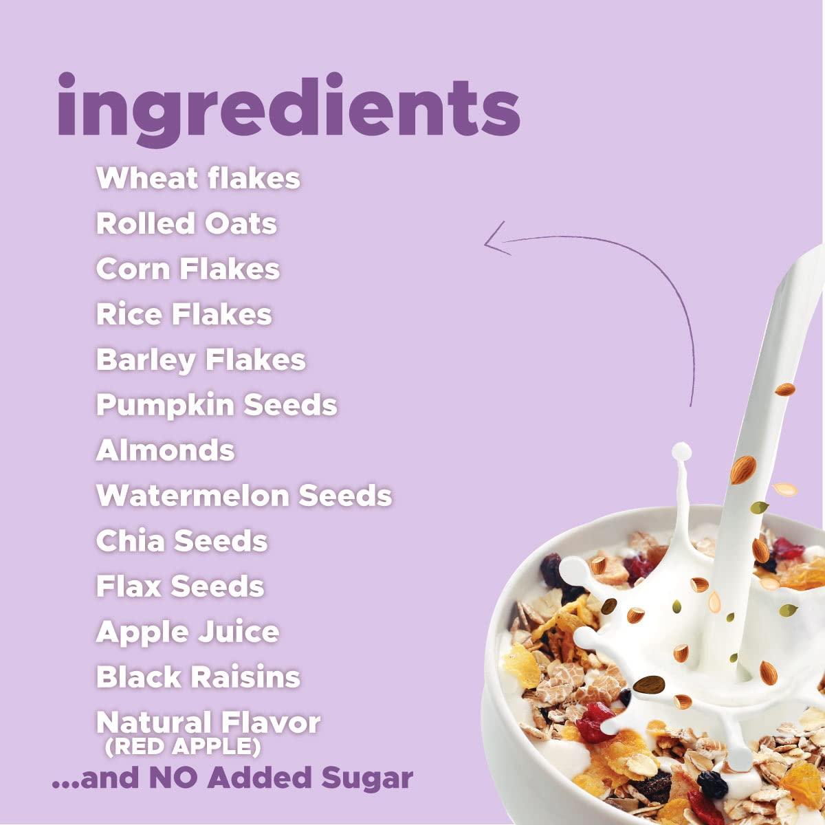 CALVAY'S Calvay's VegRich No Added Sugar Muesli (Assorted Combo) Diabetic Friendly | Sugar Free Muesli - Rolled Oats + Wheat Flakes + Barley + Almonds and Raisins (Assorted Zero Sugar Combo)