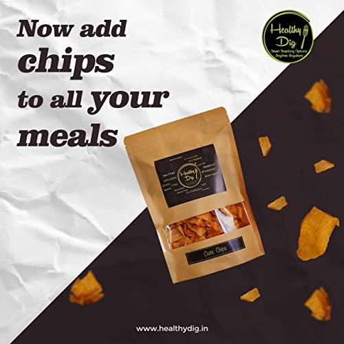 Healthy Dig Healthy Dig Oats Chips Combo Pack of 2 | 125 gm * 2 | Crunchy Healthy Snacks | All Natural Millets and Grains | No Added Preservatives, Artificial colors or chemicals | Plant Protein | No Added Sugar