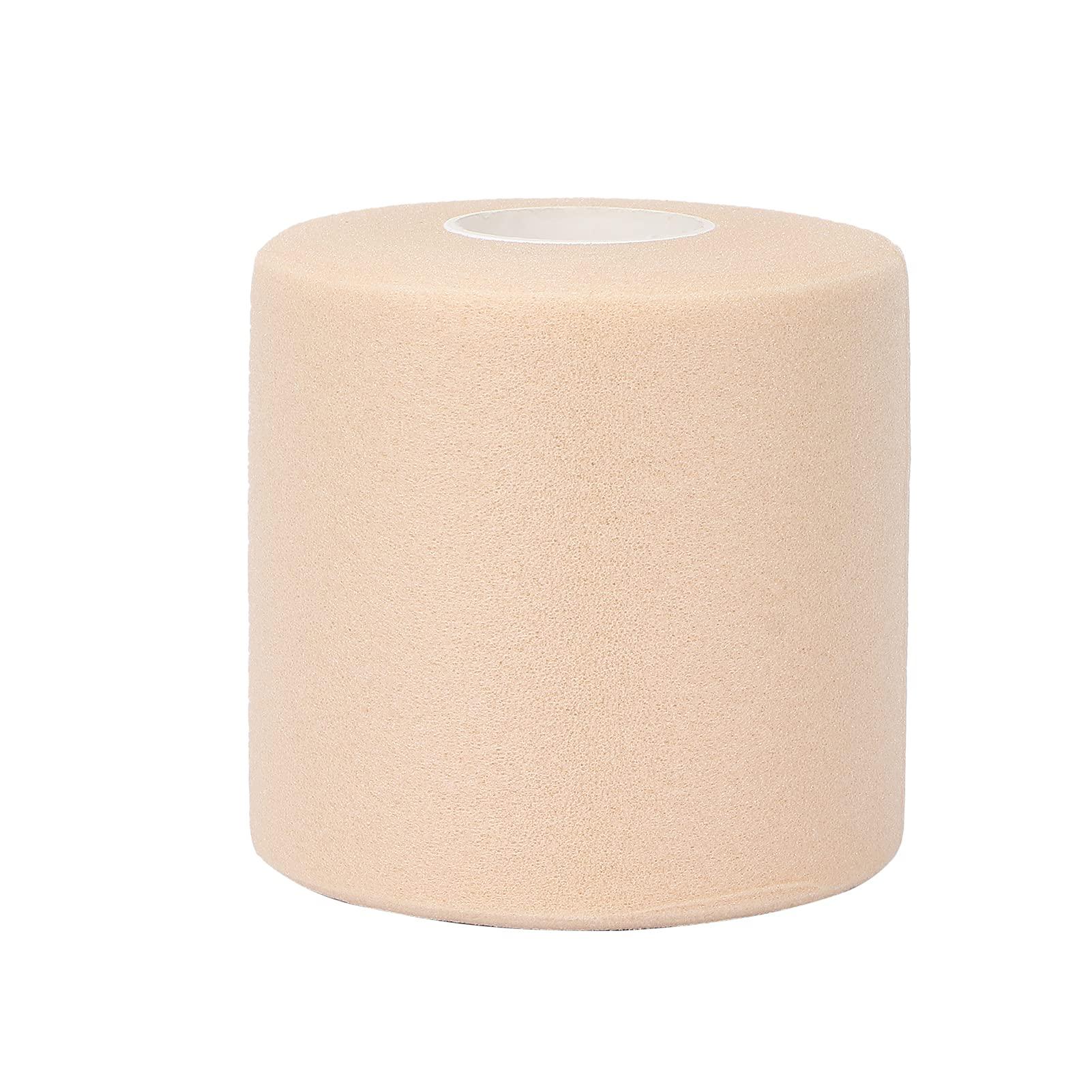 Shanrya Athletic Foam Tape, Skin Friendly Foam Underwrap Bandage Wide Application Pre Wrap Athletic Tape for Elbow Knees Ankles for Athletic