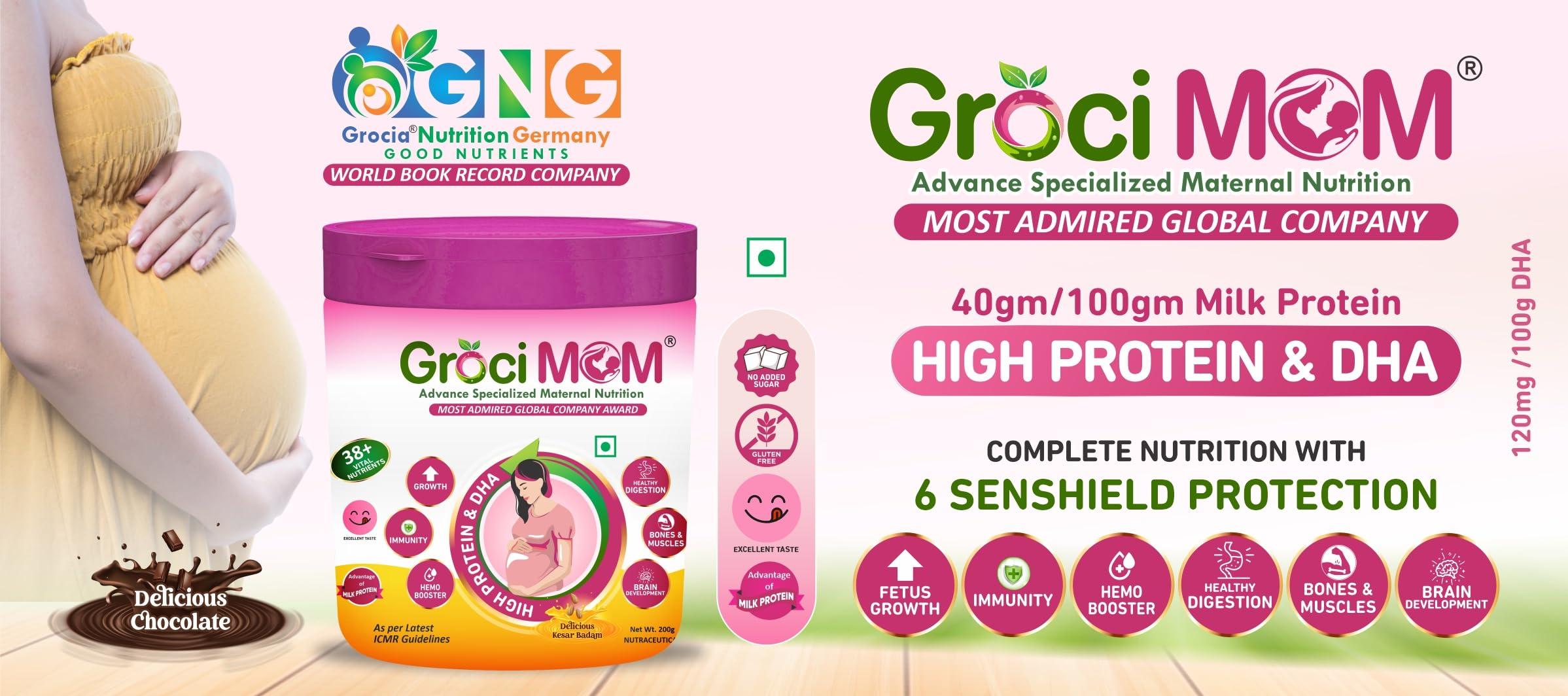 Groci Mom Advance Specialized Maternal Nutrition Groci Mom (Chocolate) Advanced specialized Maternal Nutrition