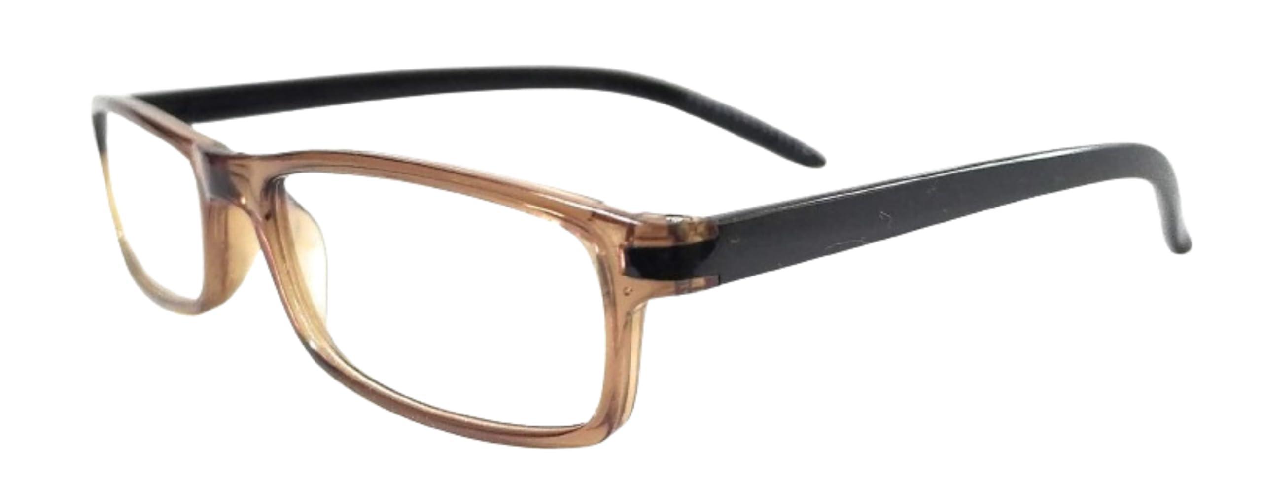 I-CARE OPTICALS I-CARE OPTICALS Power Reading Glasses Premium Unisex Near Vision Light Weight With Spring Small Size Available in 7 Colours +1.00 to +3.00 (+2.50, Brown)