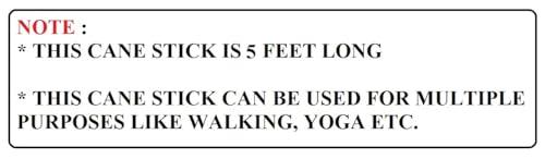 CRESSO CRESSO? 5 Feet Long Cane Stick, Five Feet Cane Stick, Cane Stick, Cane, Stick, Long Stick, Walking Stick, Yoga Stick, Yoga Tool, Wooden Stick for Walking, Multipurpose Stick, 5 Feet, Pack of 1