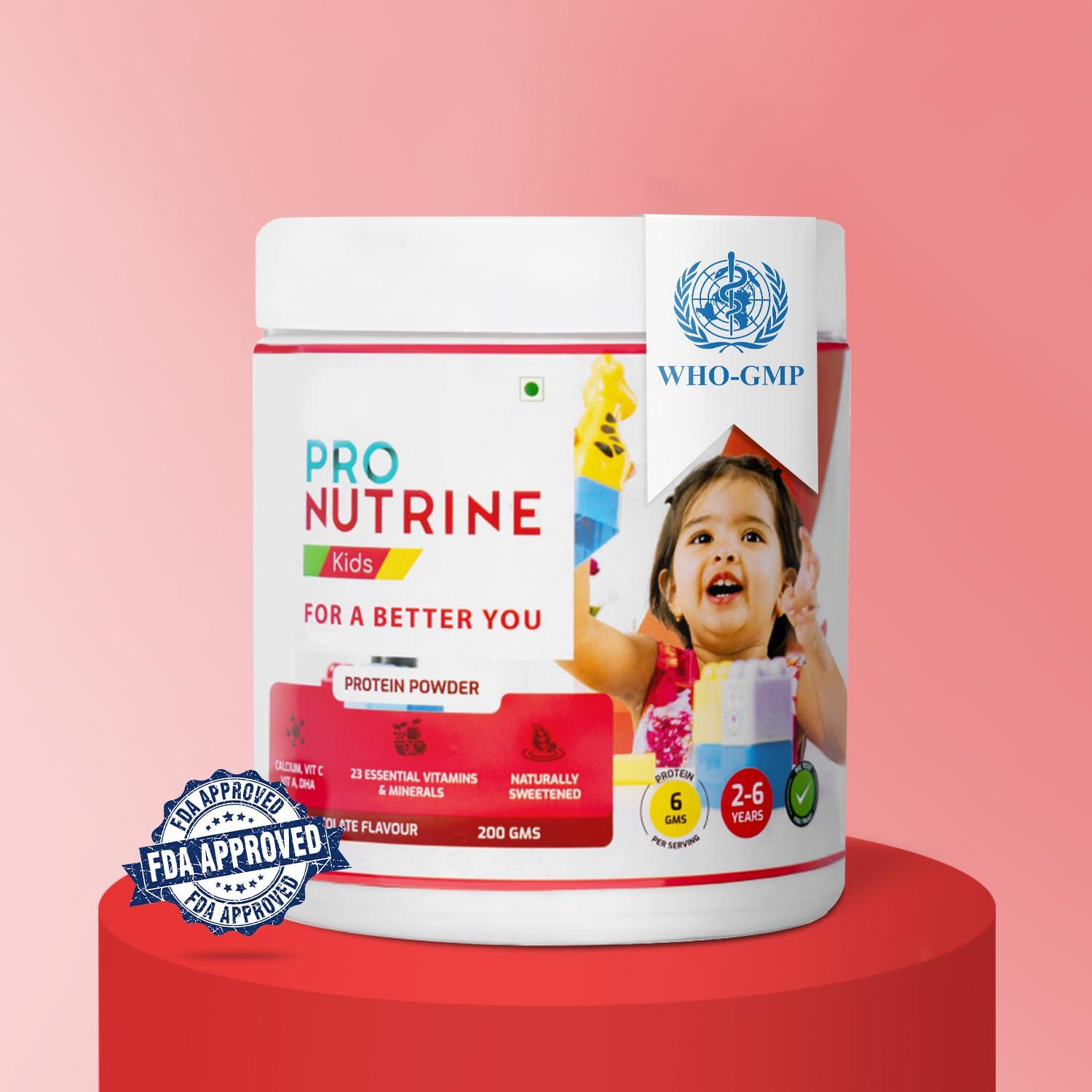 PRO NUTRINE PRO NUTRINE Kids Nutrimix Nutrition Powder 400g 2-6 Years | Plant Based Daily Nutrition Drink with Calcium, 23 Vitamins & Minerals for Healthy Growth and Better Immunity | No Sugar | Chocolate Flavour