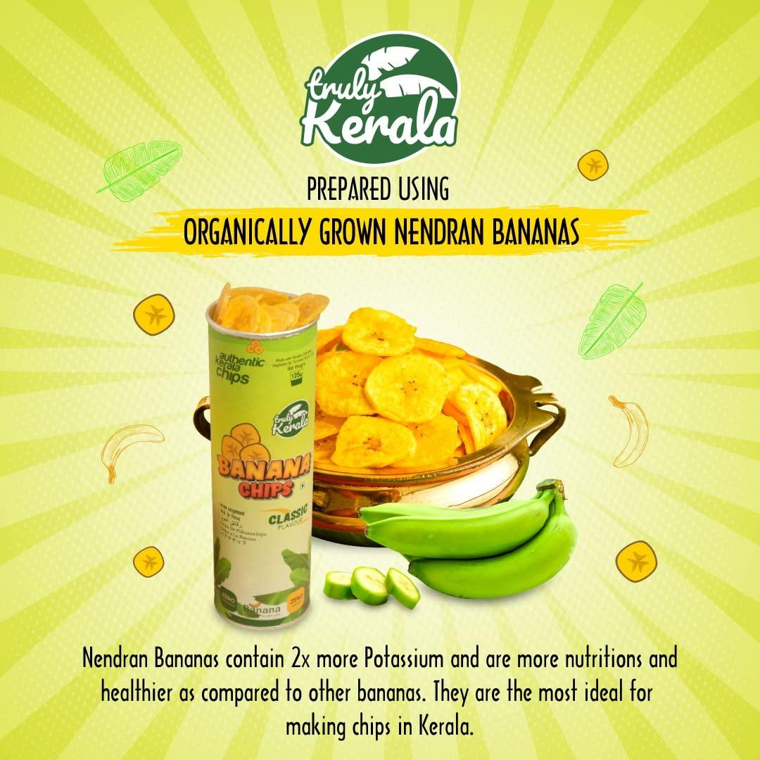TrulyKerala TrulyKerala - Premium Kerala Banana Chips made with Organic Nendran Banana & Turmeric. Fried in Coconut Oil. Crispy Yellow Banana Wafers (No Artificial Colours or Flavours)