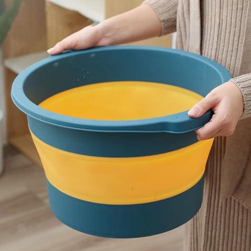 Clefairy Clefairy Foldable Footbath Pail Massage Soak Bucket Household Easy Storage Basin/Folding Foot Bath Spa Massage/Basin Foot Bucket/Large Foot Soaking Tub for Soaking Foot,Toe Nails, and Ankles,Pedicure