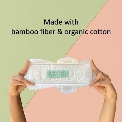 Generic Silfyme Organic Biodegradable Sanitary Pads Made of 100% Organic cotton & Bamboo Fibre - Rash-Free | Plastic Free | Paraben Free | Toxin Free | Chlorine Free - Pack of 24 ( 12 Medium Flow & 12 Heavy Flow)
