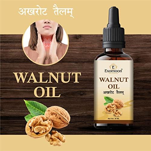 Exomoon Exomoon The Original Thyroid Walnut Oil, 30ml - Cold Pressed, Pure & Natural - for Massage and Aromatherapy (Pack of 3)