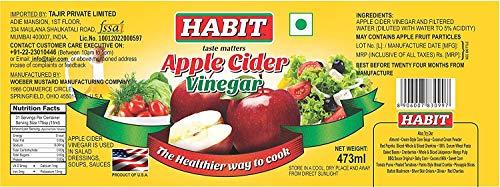 Habit Habit Combo Pack of 1 Brewed Vinegar 500ml and 1 Apple Cider Vinegar 473ml (2 Packs Combo)