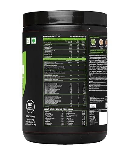 PLANTIGO Plantigo Plant Protein Powder 1kg Unflavoured, Unsweetened | 30g Protein, 5g BCAA, 2g Leucine Per 40g Scoop | No Sugar, No Sweetener, No Preservatives Protein Powder for Women, Men, Diabetes